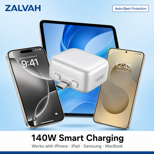 140W Auto-Eject Smart Charging | Auto Disconnect | Battery Protection